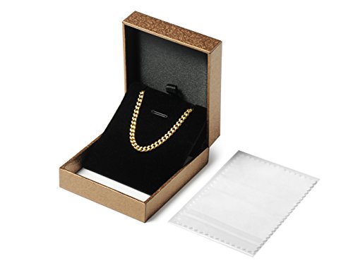 Aplstar Solid Gold Curb Chain Necklace 2mm thick 18ct Real Gold Plated Size: 16 18 20 22 24 inch/40 46 50 55 60 cm