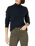 Amazon Brand - Goodthreads Women's Mid-Gauge Stretch Cropped Long Sleeve Funnel Neck Sweater, Black,...