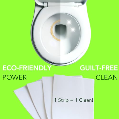 Toilet Bowl Cleaner Strips 60 Count, Unscented Eco-friendly, Non-toxic, Septic Safe, Removes Odors & Stains, Plastic-free, Natural Toilet Bowl Cleaner for Quick and Easy Cleaning