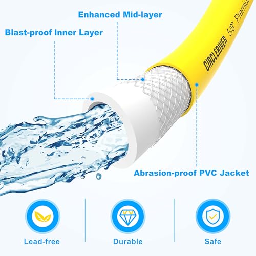 Image of RV Drinking Water Hose 50FT with Storage Bag, 5 /8 inch Premium Fresh Water Hose for RV, Camping, Marine, Trailer and Truck, BPA Free, Anti-Kink and Leak-Free, Drinking Water Safe