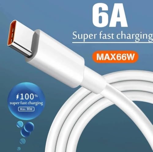 Image of Vivo 66W Original USB Type C Mobile Data Charging Cable for Vivo V30 /V29 /V28 /V27 /V25 /V23e /V23 pro /V21 5G /Iqoo Neo 9 pro /12 5G /Neo 7 pro /Z7 /Z7S /T2 (66W-CBL-4)