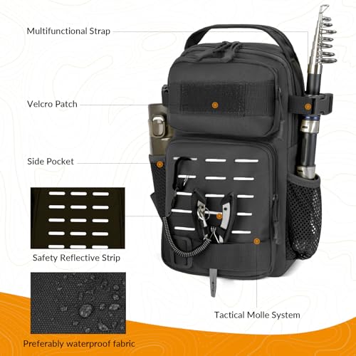 THKFISH Kit de ferramentas de pesca com 85 peças, mochila de pesca com caixas incluídas, kit de equi