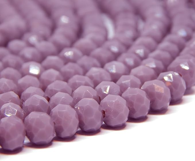 Perlin Czech Bohemian Crystal Beads, 3 mm x 2 mm, Czech Beads, CZ Glass Faceted Rondelle Beads, Glass Beads, 1 Strand - Image 2