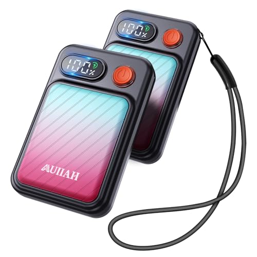 Hand Warmers Rechargeable 2 Pack - Electric Rechargeable Magnetic Hand Warmer with LED Display, 4 Heat Levels, Lanyards, USB, Gift for Men Women Kid, for Golf/Skiing/Camping/Hunting Essentia