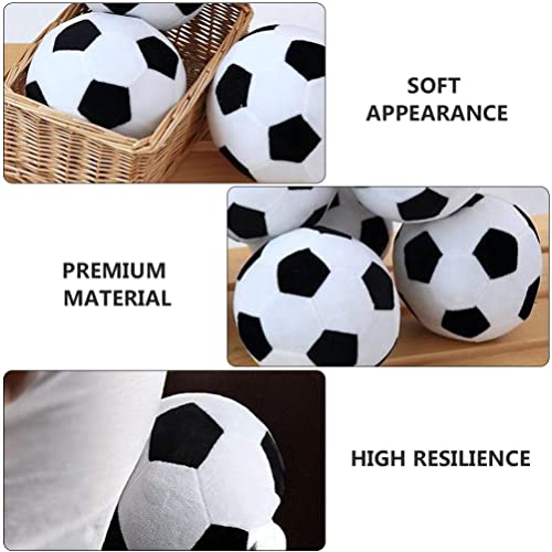 Toyvian Bolas de futebol de pelúcia fofas bolas de futebol de pelúcia, bolas de pelúcia macias, brin