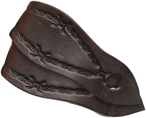 Showman Barbwire Tooled Arnés aceitado Correas de cuero Slobber