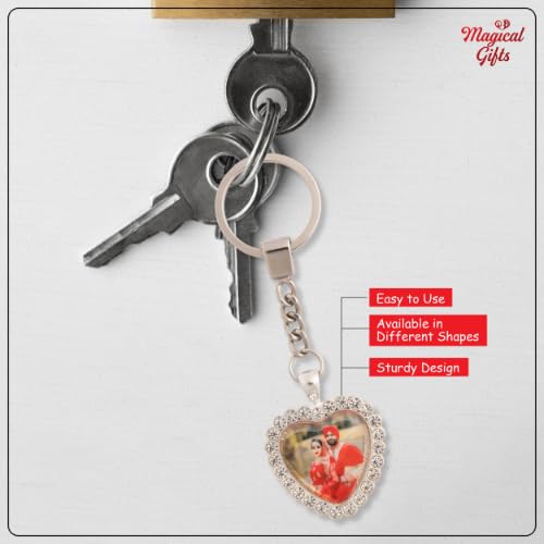 Image of magical gifts Customized Keychains, Unique Personalized Key RIngs and Charms with Your Photos /Name /Design for Bags /Bikes /Car and Gifting Purposes