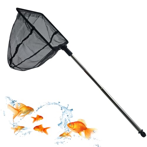 1 Pezzo Rete da Pesca Acquario con 17-35 cm Manico Rete Telescopica Allungabile Retino Guadino Retrattile da Pesca con Manico Retino Telescopica per Acquari Laghetti Laghi