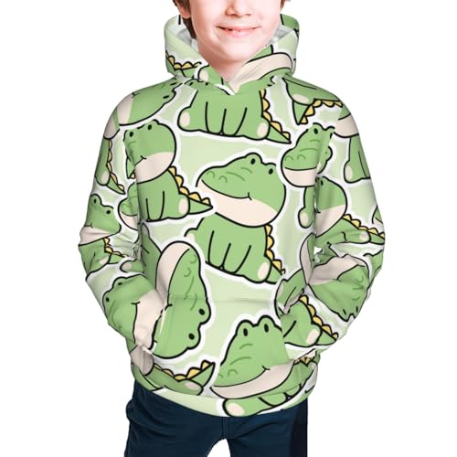 Cute Crocodile Kids Pullover Hoodies Boys Sweatshirts Girls Athletic Clothes with Pocket2