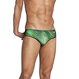 Speedo Men's Standard Swimsuit Brief Powerflex Eco Coded Riff Team Colors, Green, 30