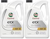 Castrol GTX Ultraclean 5W-30 Synthetic Blend Motor Oil, 5 Quart, Pack of 2