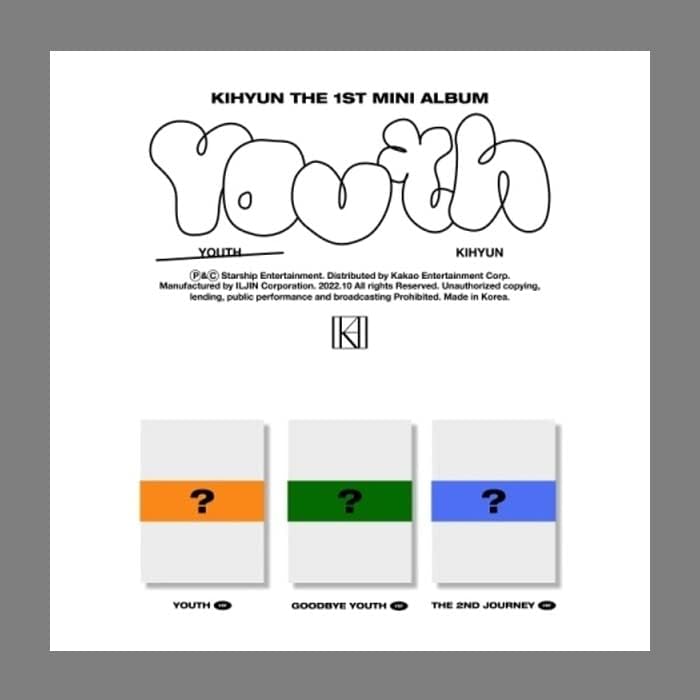 DREAMUS KIHYUN YOUTH 1er Mini álbum CD+Photobook+Photocard+Billete de viaje+Pegatina+POB+Seguimiento (versión GOODBYE YOUTH)