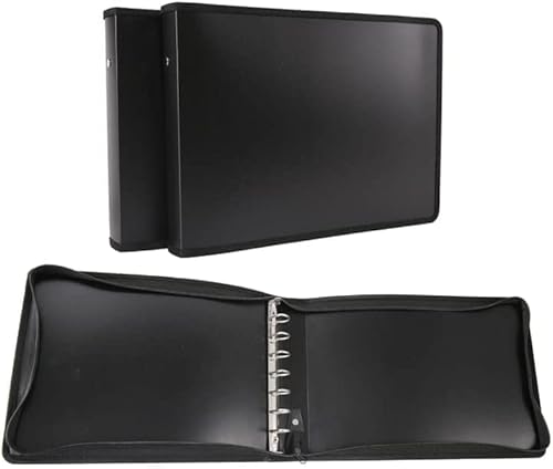 7 Ring Business Check Book Zippered Binder, Fits 600 Checks (200 Sheets 9"X13" 3 Checks Per Page) Professional Look! By Executive Supplies #TOP3