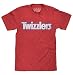 Tee Luv Twizzlers Candy Shirt - Distressed Twizzlers Logo Shirt (Large) Red Heather