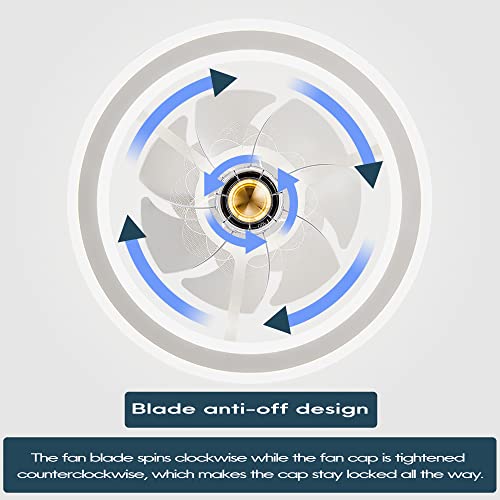 Ekiznsn 20'' Bladeless Modern Indoor Flush Mount Ceiling Fan With Lights And Remote, App Control White Low Profile Ceiling Fans For Bedroom/Small Room #TOP5