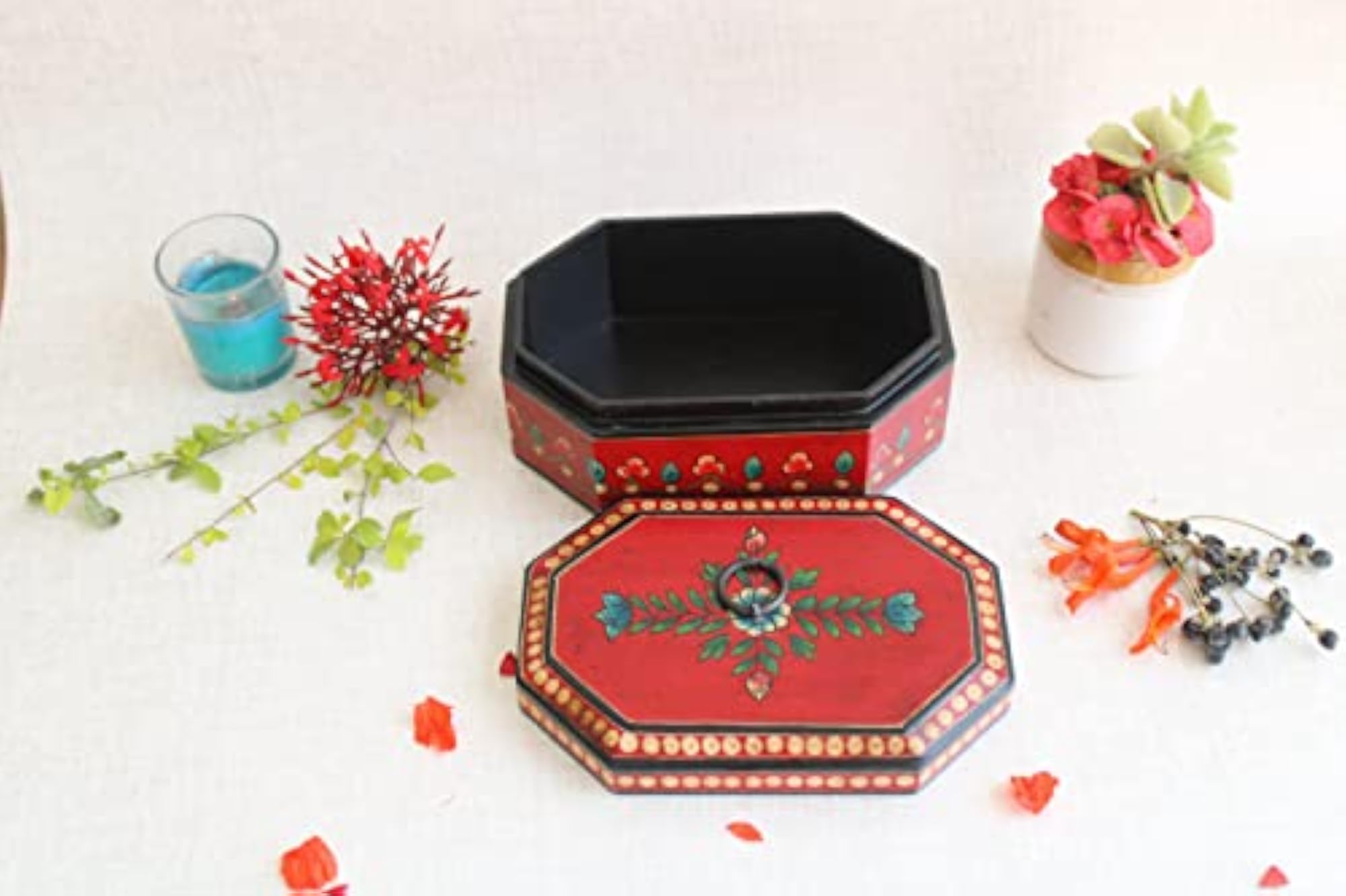 Rustic Journey Handmade Wooden Handpainted Box