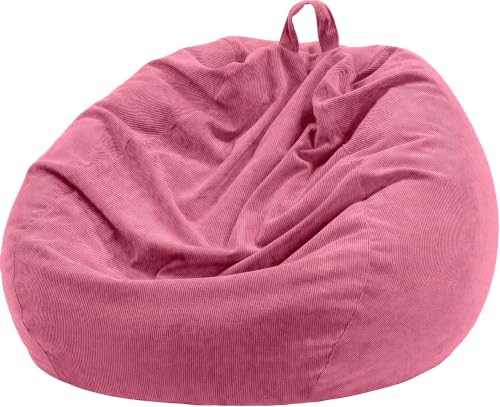 Nobildonna Sitzsack-Stuhlbezug (ohne Füllung) für Kinder und Erwachsene, Sitzsack, Stofftieraufbewahrung, ohne Füllung, Plüschtierhalter und Organizer, weicher Premium-Kordsamt, 200 l