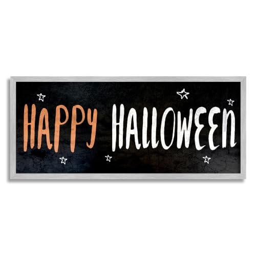 Happy Halloween Spooky Stars, 10 x 24 Inch Framed Giclée Print