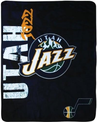 NBA Utah Jazz Printed Fleece Throw, One Size, Multicolor