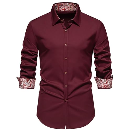 Chemise à manches longues homme avec col boutonné chic et floral