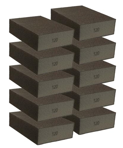 10 Stück Schleifschwamm Verschiedene Körnungen (Korn 120)