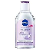 NIVEA Soothing Micellar Water 400ml | Makeup Remover For Sensitive Skin | With Amino Acid to Hydrate & Repair Skin | Removes Waterproof Makeup | Gently Cleanses | For Eyes, Face & Lips