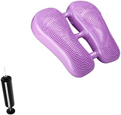 Balance Steppers for Exercise, Inflatable Stepper, Air Cushion for Balance Board, Aerobic Stepper Step Platform Trainer, PVC Massage Dots Balance Cushion Board, with Air Pump (C)