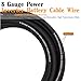 Taukealugs 8 Gauge Wire Copper Clad Aluminum CCA 50FT Black/Red with 8ga lugs,60A Fuse Holder and Heat Shrink Tube - Battery Power/Ground Cable,Car Audio Speaker,RV Trailer Amp Wiring kit