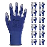 ANDANDA Safety Work Gloves, Anti-Slip PU Coated Gardening Gloves for Digging, Weeding for Men, Breat