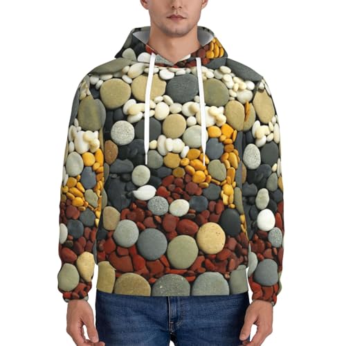 Pull à capuche classique en polaire homme au design imprimé chic