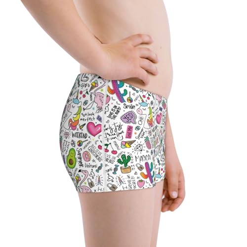 Boys' Cotton Boxer Brief Soft Underwear-Fun Animal With Unicorn2