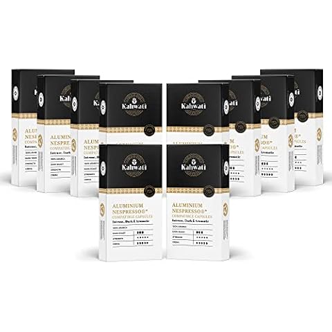 Kahwati | 100 Coffee Pods | Nespresso Compatible Aluminium Coffee Capsules | Dark Roast - Intense, Dark & Aromatic | Organic, RFA Certified & 100% Recyclable Coffee Capsules | 100 Pods Cover