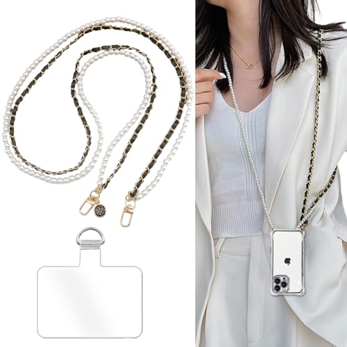Cordón de cadena cruzada para teléfono ideal para viajes y paseos urbanos cómodos