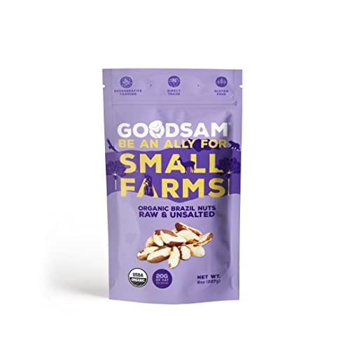 Goodsam Organic, Non-Gmo, Direct Trade, Vegan, Raw Macadamia And Brazil Nuts, Bundle, 8 Oz Each #TOP4