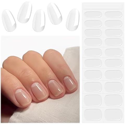 EBANKU Semi Cured Gel Nail Strips Cover
