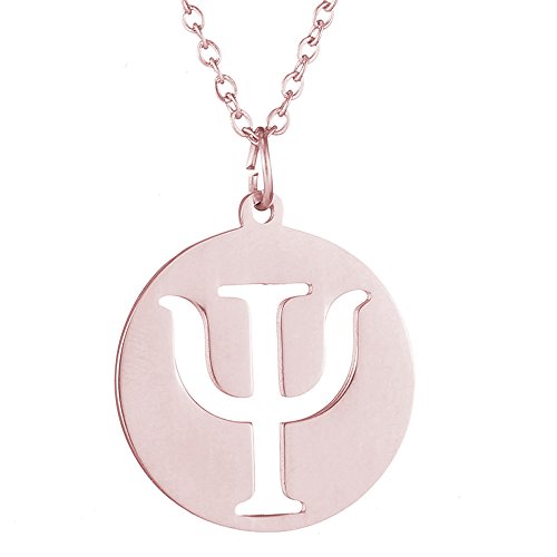 AOCHEE Psi Symbol Necklace Greek Letter Necklace Psi Pendant Necklace Medical Sign Jewelry