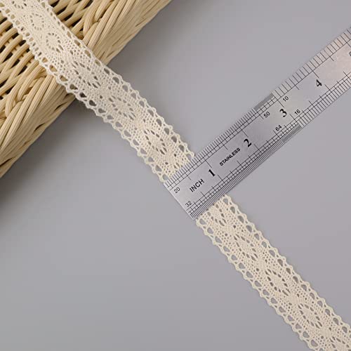 Idongcai Cotton Lace Ribbon For Crafts-Sewing Lace Trims-Crochet Lace Ribbon For Sewing 0.9'' Wide 20 Yards #TOP2