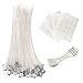 Produktbild camelize Kerzendocht 100 Stück Kerzendochte Kerzen Dochte Candle Wick mit Fuß Aufkleberund Mittelgerät für die Kerzenherstellung, Kerze DIY 8 Zoll (20 cm)