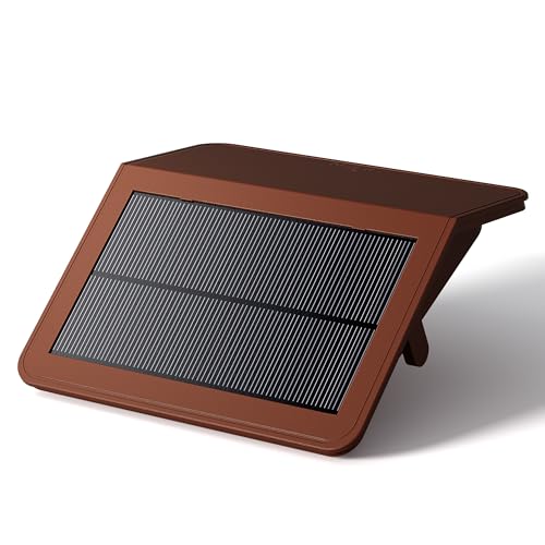 Lid with Solar Panel, Replacement for Bird Feeder G02, Brown