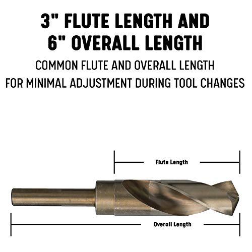 Drill America - D/Aco3/4 3/4" Reduced Shank Cobalt Drill Bit With 1/2" Shank, D/Aco Series #TOP6