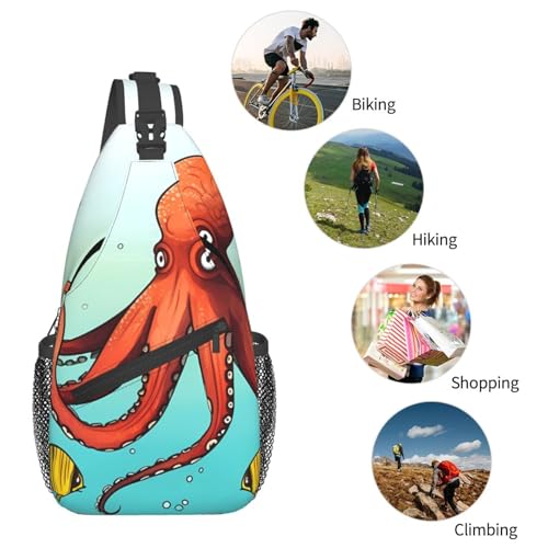 Bolso cruzado Giant Octopus para hombre y mujer miniatura 6