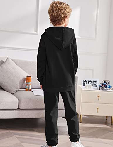 Arshiner Hoodies And Fashion Sweatpants Tracksuit For Boys Girls Black #TOP2