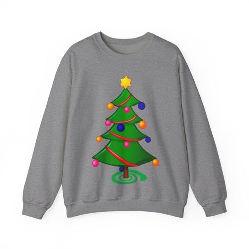Pull de Noël avec boules et sapin en tricot festif pour adulte