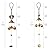 Eorbow 4 Pack Lucky Wind Chimes, Chinese Feng Shui Wind Bell, 3-Bell Vintage Blessing Hanging Wind Chime with Fish Coin for Safe, Good Luck, Wealth Home Garden Patio Hanging Decoration Gift
