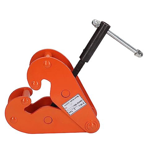 Qudinip Abrazadera de Viga Vertical 2T, Abrazadera de Elevación Resistente de Acero de Aleación con Ajuste de Ancho de Rosca, para Fábricas, Minas, Carreteras, Construcción de Puentes