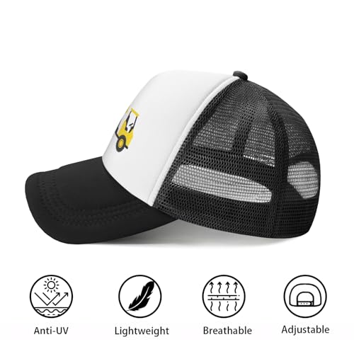 Boys' Dump Truck Mesh Hat for Boys and Girls, Adjustable Snapback Trucker Baseball Cap for Toddler Kid Ages 2-62