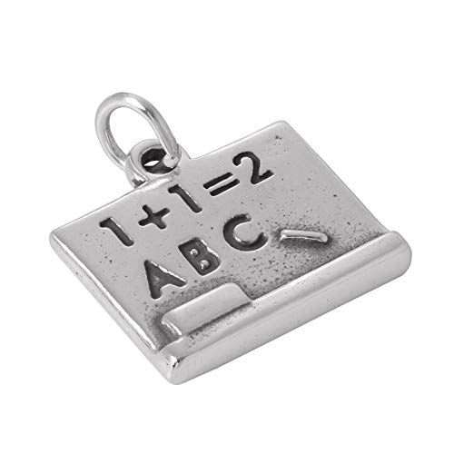 Preisvergleich Produktbild TheCharmWorks Sterlingsilber Schultafel Charmanhänger / Sterling Silver Blackboard Charm