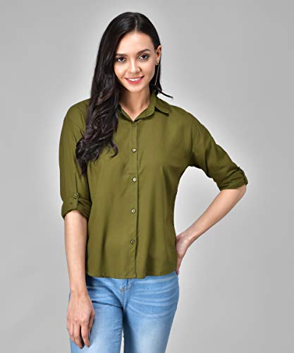 Image of FUNDAY FASHION Women's Rayon Blend Regular Fit Long Sleeve All Purpose Shirt