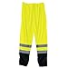 Ergodyne GloWear 8910BK ANSI Black Bottom High Visibility Lime Mesh Reflective Safety Pants, Large/ X-Large