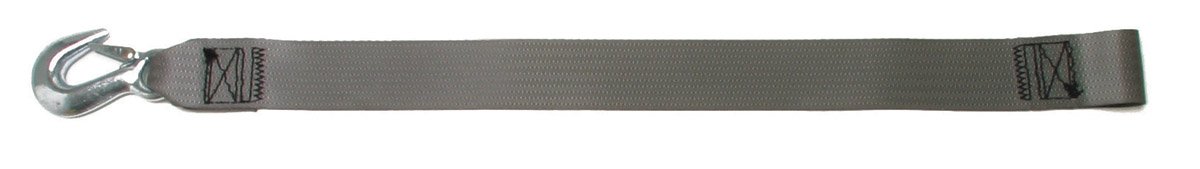 BoatBuckle Winch Strap with Loop End, Gray, 2-Inch x 20-Feet